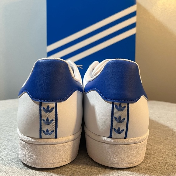 Adidas Superstar Cloud White Blue  Casual Sneakers Men's Shoe Size 11.5 IG9368​​ - Picture 5 of 12